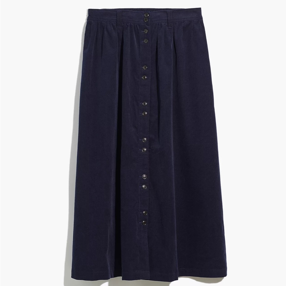 Madewell Baby Corduroy Button-Front Midi Skirt